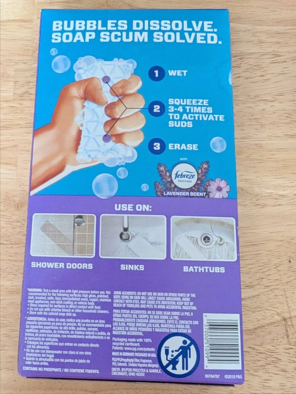 Mr Clean Lavender Scent Magic Eraser Bath Scrubbers